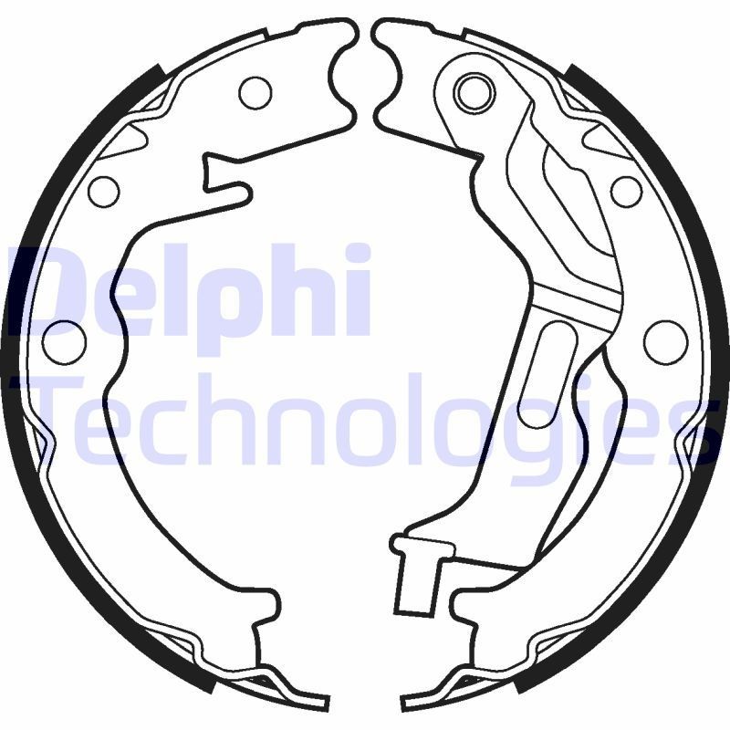 DELPHI Handbrake shoes LS2025 DELPHI LS2025 Nubira Saloon (J150) handbrake rear and front price