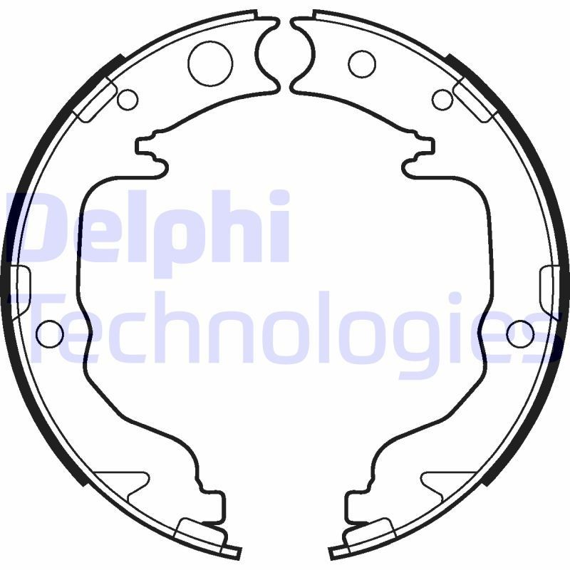 Handbromsbackar DELPHI LS2026 DELPHI LS2026 Handbromsbelägg fram och bak Peugeot 407 2018