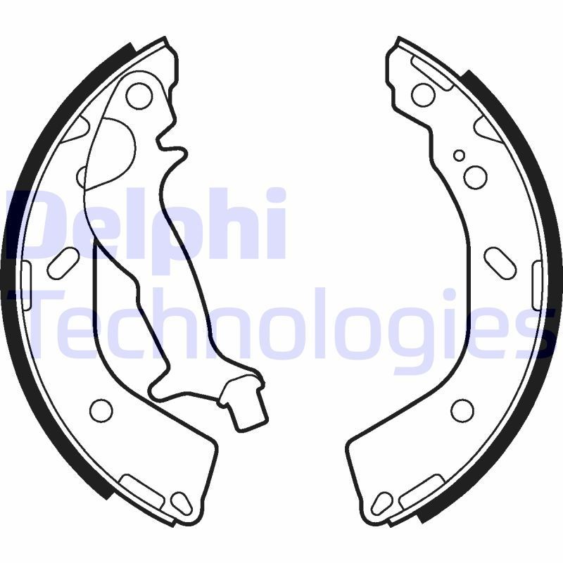 DELPHI Bremžu loku komplekts LS2027 Bremžu loku DELPHI JUKE LS2027 lēti