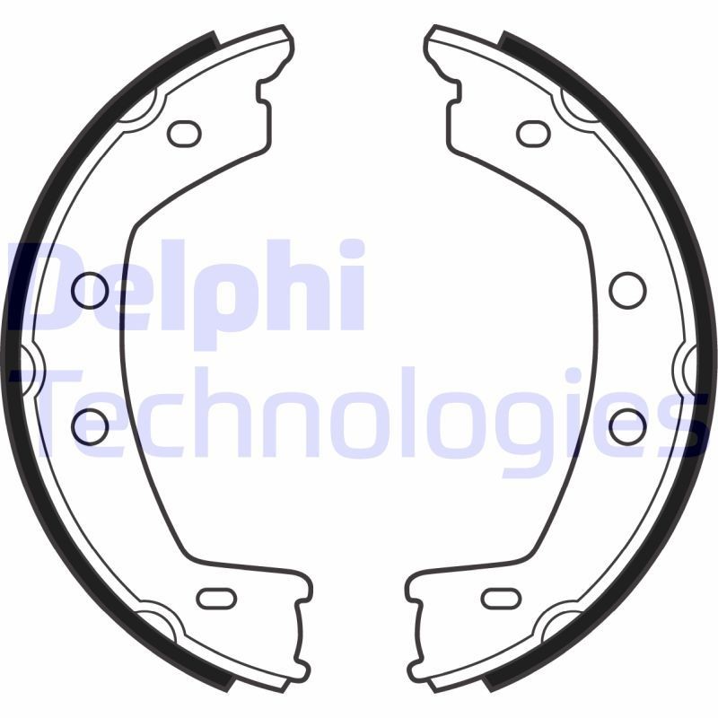 DELPHI Sada brzd. čeľustí parkov. brzdy LS2030 LS2030 Čeľustí parkovacej brzdy DELPHI PEUGEOT 406