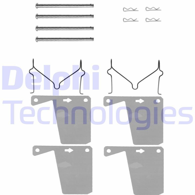 DELPHI Monteringssett, bremseklosser LX0028 DELPHI LX0028 Tibehørsett, skivebremse belegg FORD Consul Sedan (GGFL) til en fordelagtig pris