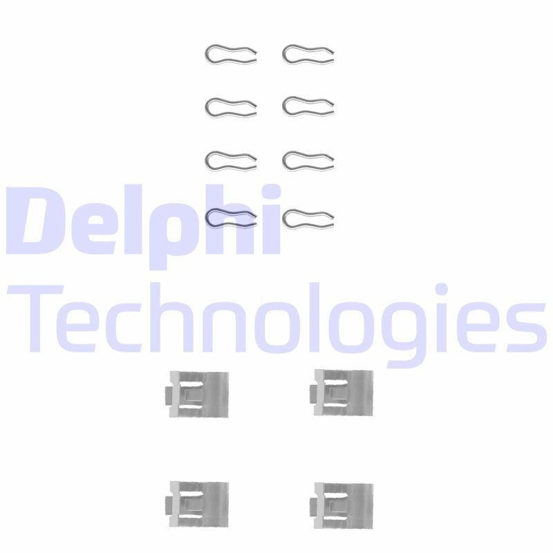 DELPHI Accessory Kit, disc brake pads LX0075 ALFA ROMEO BRERA DELPHI brake pad fitting kit LX0075