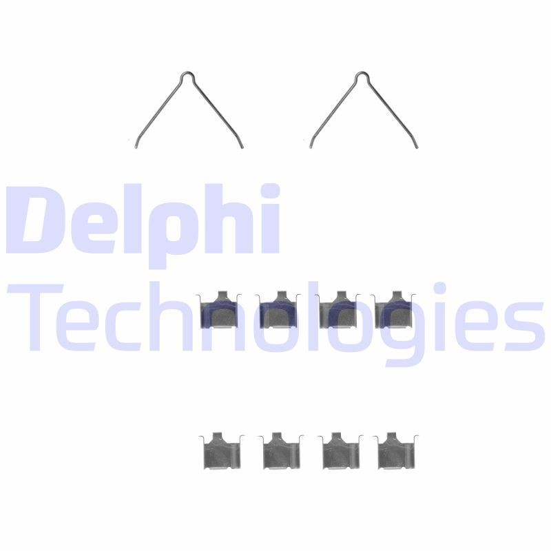 DELPHI Accessory Kit, disc brake pads LX0229 DELPHI LX0229 Nissan Primera P12 Saloon brake pad fitting kit price