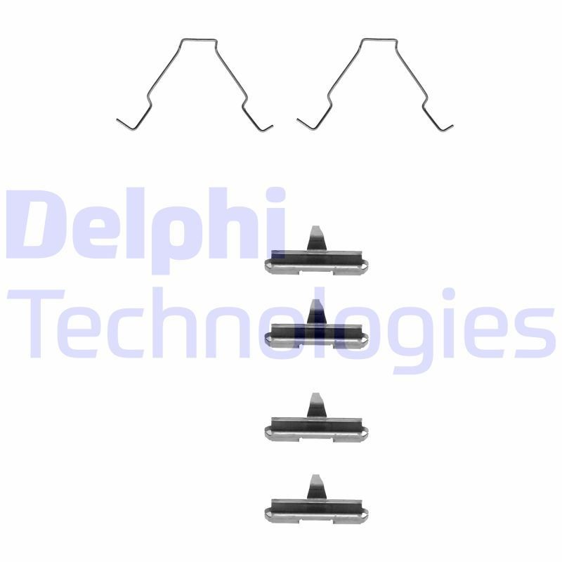 DELPHI Tartozékkészlet, tárcsafékbetét LX0267 DELPHI LX0267 Fékrendszer MAZDA MX-6 (GE) 1995