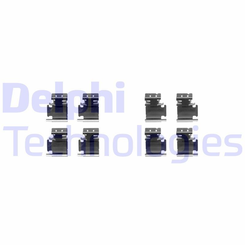 DELPHI Monteringssæt til bremseklodser LX0354 DELPHI LX0354 Ford Transit V363 Monteringssæt til bremseklodser originale pris