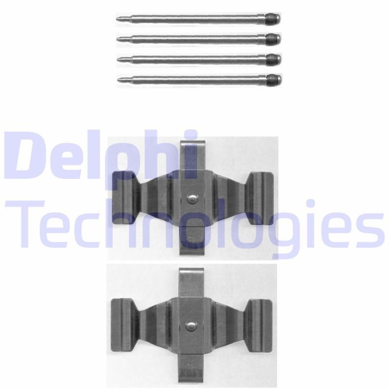 DELPHI Piederumu komplekts, Disku bremžu uzlikas LX0398 Piederumu komplekts, disku bremžu uzlikas DELPHI Mercedes-Benz HECKFLOSSE LX0398