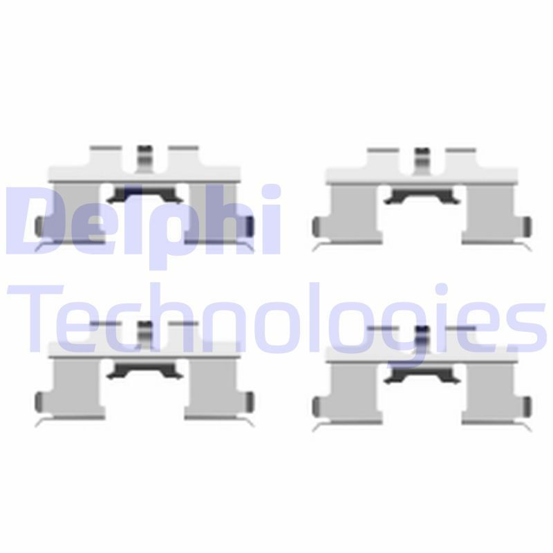 DELPHI Accessory Kit, disc brake pads LX0444 DELPHI LX0444 DAIHATSU TREVIS brake pad fitting kit cost
