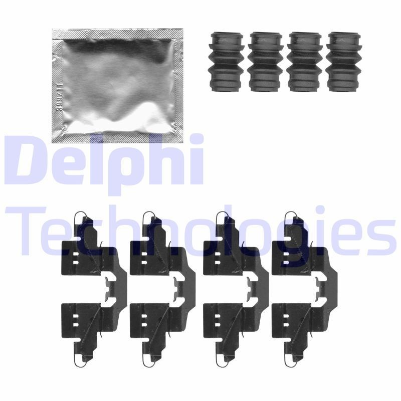 DELPHI Piederumu komplekts, Disku bremžu uzlikas LX0550 DELPHI LX0550 Piederumu komplekts, disku bremžu uzlikas Suzuki Vitara LY orģinālās cena