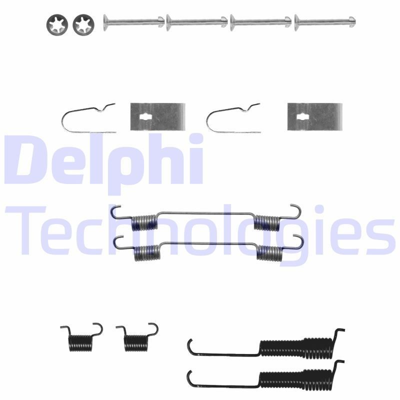 DELPHI Kit de acessórios, maxilas do travão LY1296 DELPHI Kit de acessórios maxilas do travão SUZUKI LY1296