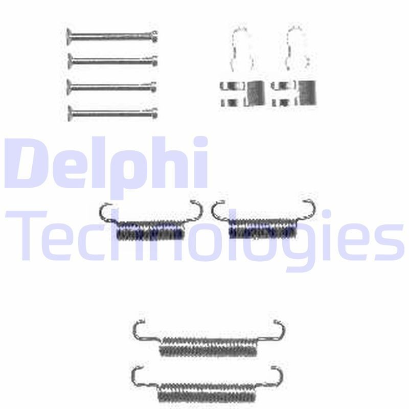 DELPHI Kit de acessórios, maxilas de travão de estacionamento LY1333 DELPHI LY1333 Kit de acessórios, maxilas de travão de estacionamento