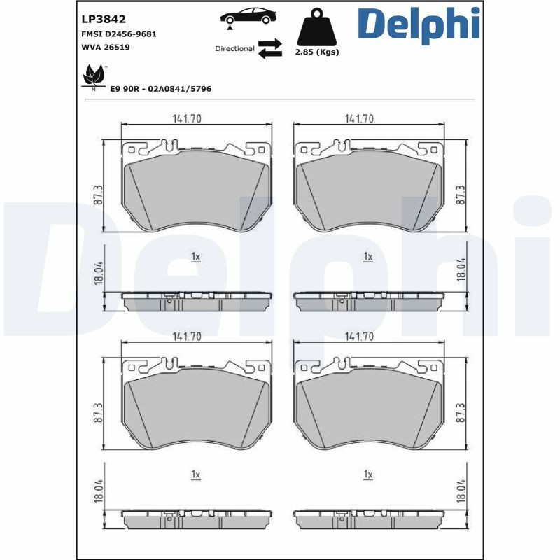 DELPHI Σετ προστασίας από σκόνη, αμορτισέρ PCK5 Σετ προστασίας από σκόνη για αμορτισέρ DELPHI DACIA PCK5