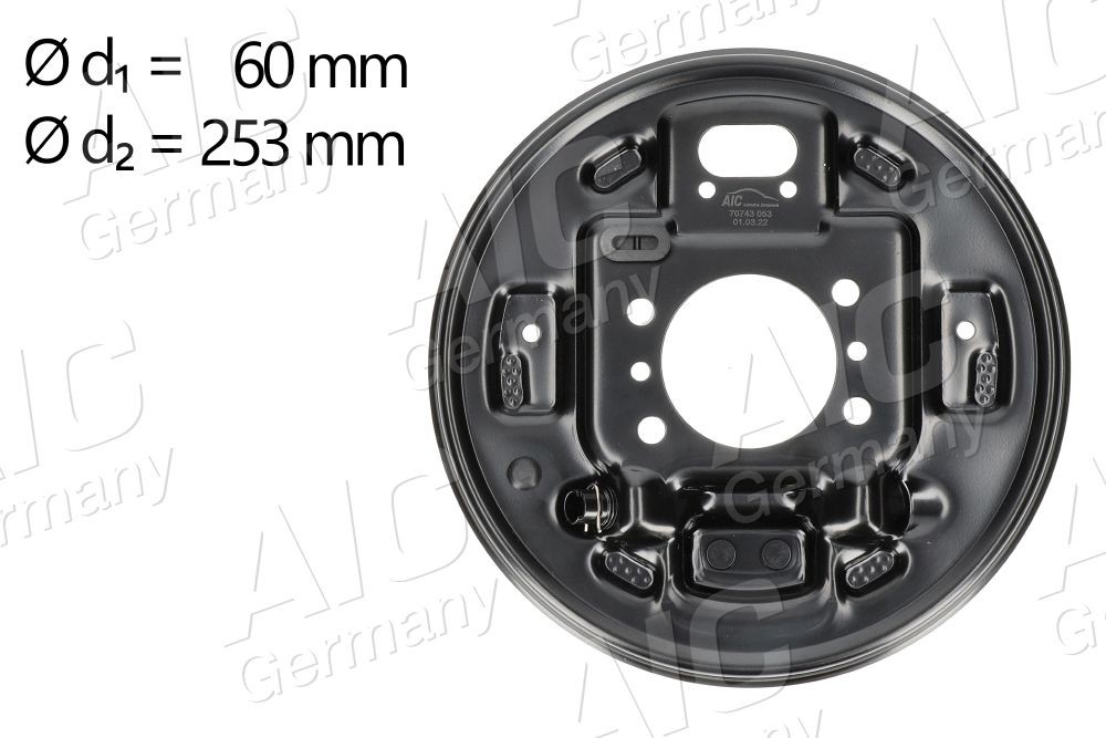AIC Täckplåt, bromstrumma 70743 70743 AIC bromstrummor Škoda OCTAVIA