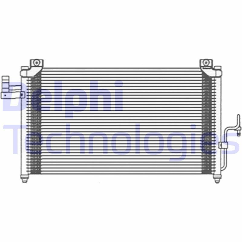 Kondensator, klimaanlæg DELPHI TSP0225474 DELPHI TSP0225474: Aircondition kondensator Mazda PREMACY 1999