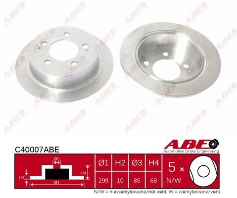 ABE Disque de frein C40007ABE C40007ABE Disques de frein SSANGYONG KORANDO ABE