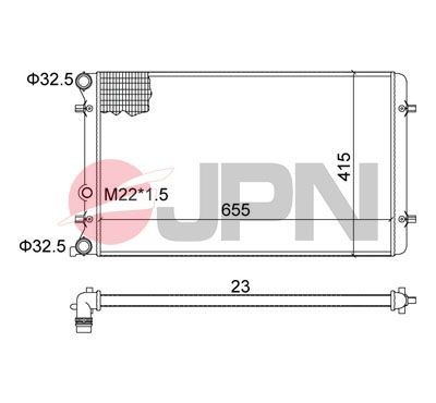 JPN Ψυγείο, ψύξη κινητήρα 60C9002-JPN JPN 60C9002-JPN Ψυγείο, ψύξη κινητήρα VW Golf IV Variant (1J5) 1.6 FSi 116 PS 2003
