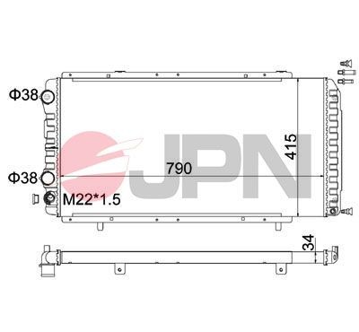 Ψυγείο, ψύξη κινητήρα JPN 60C9012-JPN JPN 60C9012-JPN Ψυγειο νερου PEUGEOT BOXER 2004