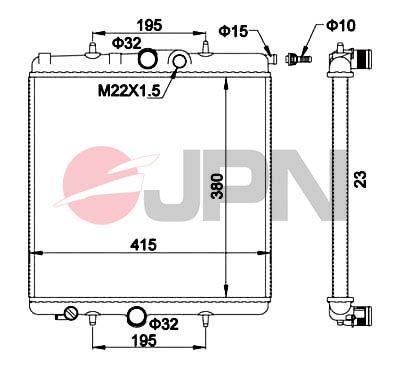 JPN Radiador, arrefecimento do motor 60C9040-JPN JPN 60C9040-JPN Radiador Peugeot 206 SW preço