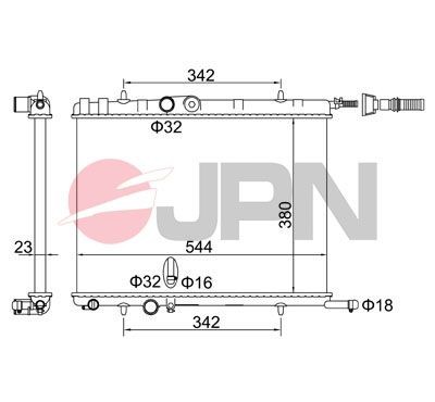Ψυγείο, ψύξη κινητήρα JPN 60C9041-JPN JPN 60C9041-JPN Ψυγειο νερου Citroën XSARA 2011