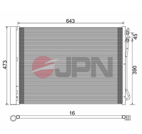 JPN Kondensator, klimaanlegg 60C9085-JPN 60C9085-JPN Ac radiator BMW iX3 JPN