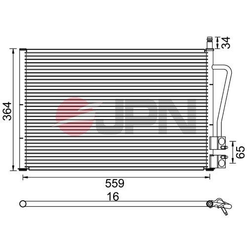 JPN Condensatore climatizzatore 60C9097-JPN 60C9097-JPN Radiatore aria condizionata JPN NISSAN X-TRAIL costo