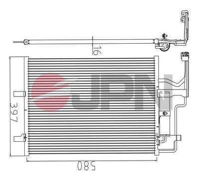 JPN Kondensator, klimaanlegg 60C9108-JPN JPN 60C9108-JPN Radiator AC Mazda 121 DA originale pris