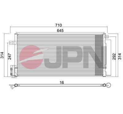 JPN Condensador, ar condicionado 60C9113-JPN 60C9113-JPN Condensador ac ALFA ROMEO ALFASUD JPN
