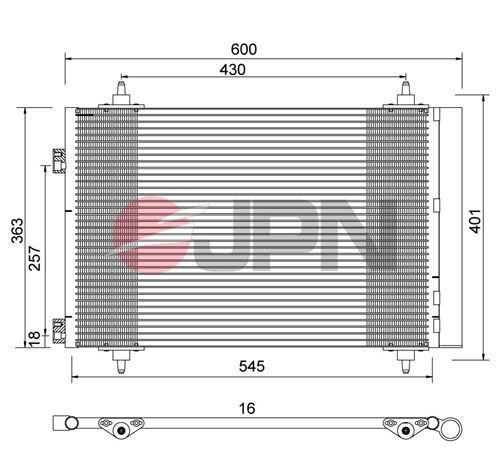 JPN Air conditioning condenser 60C9123-JPN JPN 60C9123-JPN genuine Citroën C4 Coupe air conditioner condenser price