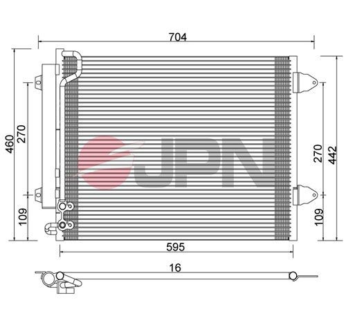 Condensatore climatizzatore JPN 60C9141-JPN JPN 60C9141-JPN costo Radiatore aria condizionata Volkswagen PASSAT 2007
