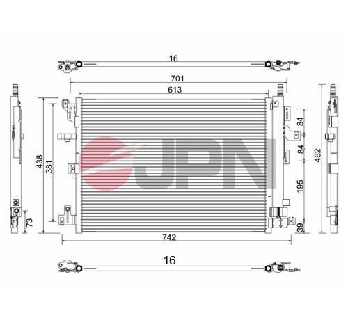 JPN Kondensator, klimaanlegg 60C9148-JPN 60C9148-JPN Ac kondenser ALFA ROMEO ALFASUD JPN