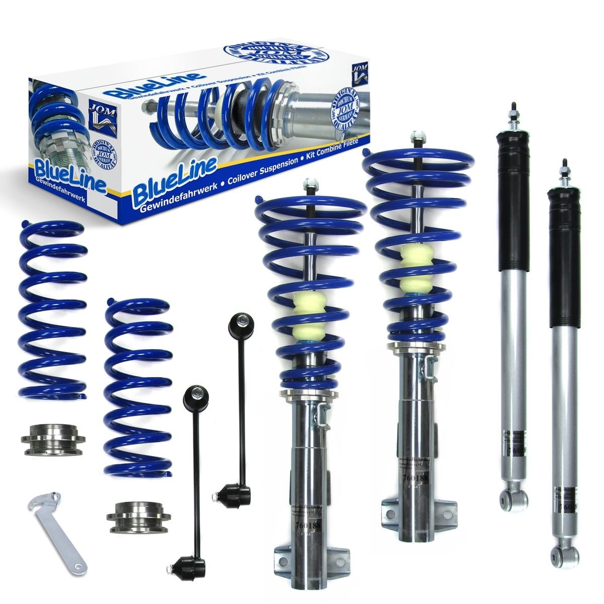 JOM Kit de suspensão, molas / amortecedores 741138 741138 BlueLine Suspensão desportiva MERCEDES-BENZ Série 124 JOM