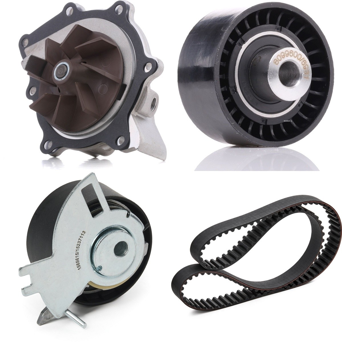 RIDEX Bomba de água + kit de correia dentada 3096W0418 RIDEX Bomba de água + kit de distribuição TOYOTA 3096W0418