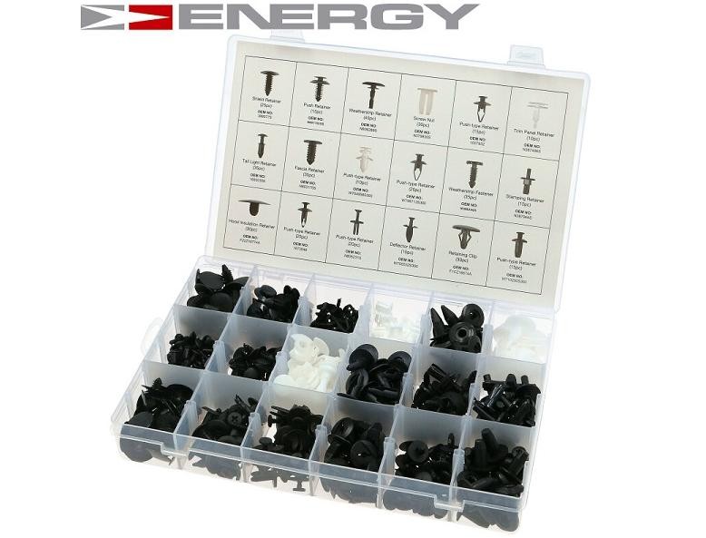 ENERGY Clipssæt, karosseri NE00760 Forkofanger-stiver og bagkofanger-stiver ENERGY COMBO NE00760 billig