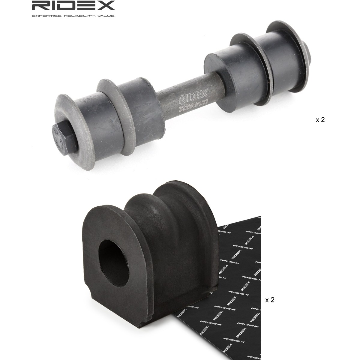RIDEX Opravná sada ulożenia stabilizátora 1097S0135 Silentblok stabilizátora NISSAN RIDEX 1097S0135