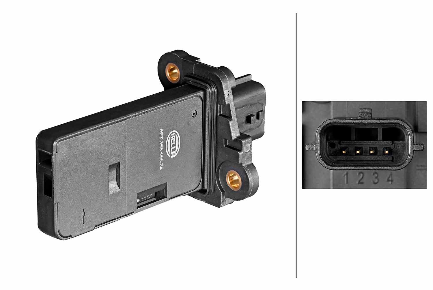 HELLA Mass air flow sensor 8ET 358 095-541 HELLA 8ET 358 095-541 Trade mass airflow sensor replacement