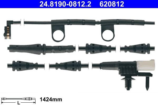 ATE Slitekontakt bremsekloss 24.8190-0812.2 24.8190-0812.2 Slitasjevarsler bremseklosser ATE LAND ROVER RANGE ROVER VELAR