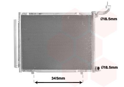 VAN WEZEL Air conditioning condenser 18015724 18015724 VAN WEZEL ac condenser SUBARU SUMO