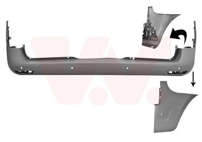 Aizmugurējais bamperis VAN WEZEL 3082549 VAN WEZEL 3082549: Buferis Mercedes V Klase 2001