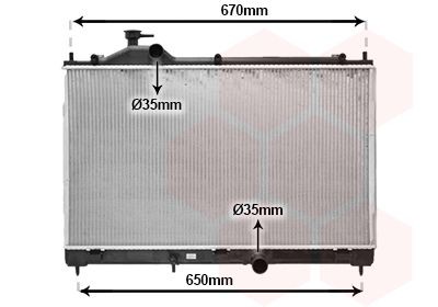 Radiateur du moteur VAN WEZEL 32012709 VAN WEZEL 32012709: Radiateur de refroidissement moteur Mitsubishi ECLIPSE 2004