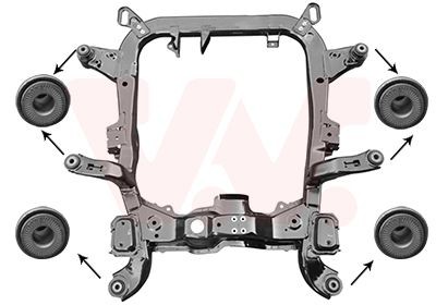 VAN WEZEL Hjelperamme / aggregatfeste 3742690 Akselskaft VAN WEZEL Seat ALTEA 3742690