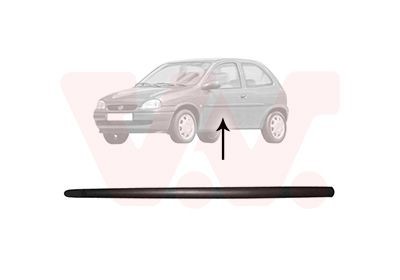 Pynte- / beskyttelseslist, dør VAN WEZEL 3776423 VAN WEZEL 3776423 Dørlister OPEL COMBO 2000