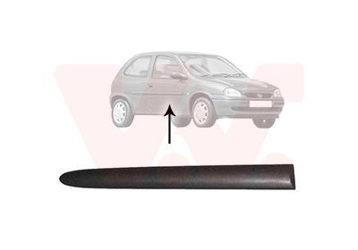 VAN WEZEL Prydnads- / Skyddlist, sidovägg 3776430 VAN WEZEL 3776430 dörrlister Opel Corsa B Skåpbil pris