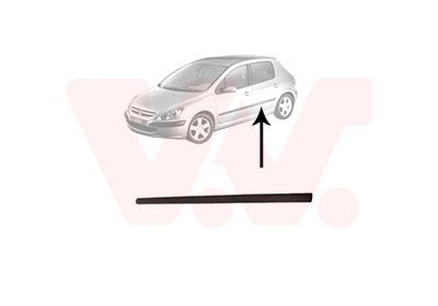 VAN WEZEL Ozdobná / ochranná liżta dverí 4040405 VAN WEZEL 4040405 originálne Ozdobná ochranná liżta dverí VOLVO 66 cena