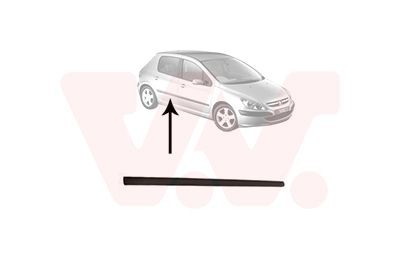 VAN WEZEL Baguette et bande protectrice, porte 4040406 VAN WEZEL 4040406 Baguette Peugeot 307 SW prix