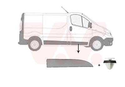 VAN WEZEL Ozdobná / ochranná liżta dverí 4396402 Ozdobná ochranná liżta dverí VAN WEZEL MAXIMA 4396402 lacné