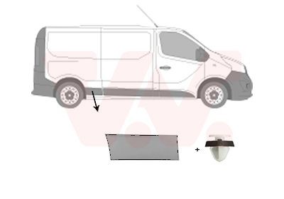 VAN WEZEL Sier- / beschermingspaneel, zijwand 4396408 4396408 Sierlijsten VAN WEZEL NISSAN MICRA