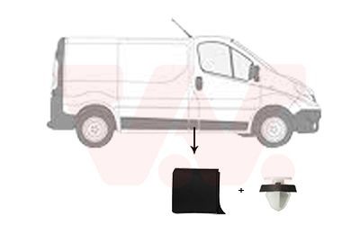 VAN WEZEL Apdare- / Aizsarguzlika, Sānu siena 4396424 Apdare aizsarguzlika durvis VAN WEZEL JUKE 4396424 lēti