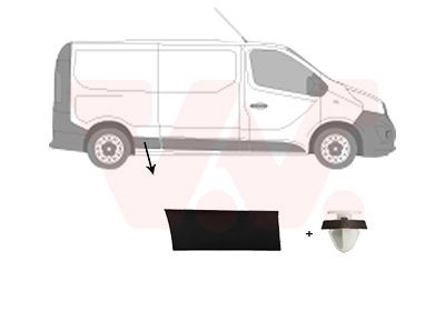VAN WEZEL Sier- / beschermingspaneel, zijwand 4396428 4396428 Sierlijst NISSAN MICRA VAN WEZEL
