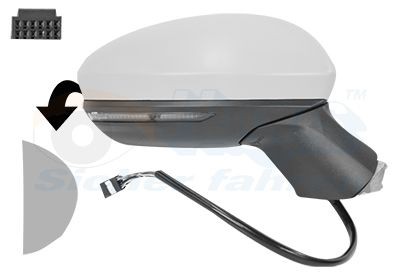 VAN WEZEL Backspegel 4422818 Byta Backspegel PEUGEOT 2008 pris VAN WEZEL 4422818