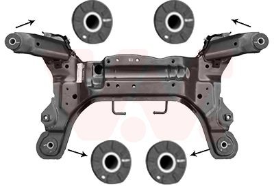 VAN WEZEL Hulpsteun / Aggregaatsteun 8245690 8245690 Subframe HYUNDAI VELOSTER VAN WEZEL