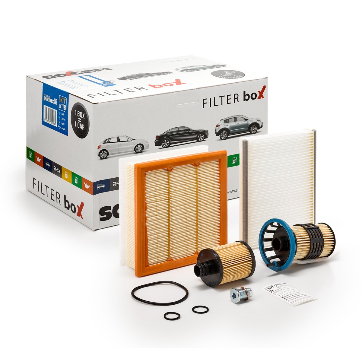 PURFLUX Filter - Sada KIT18 PURFLUX KIT18 Filter - sada Peugeot 307 lacné